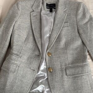 JCREW BLAZER LIGHT GREY HERRINGBONE SIZE 2